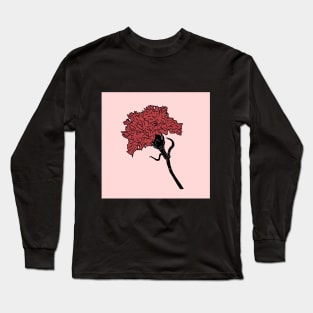 Red Carnation Flower Long Sleeve T-Shirt